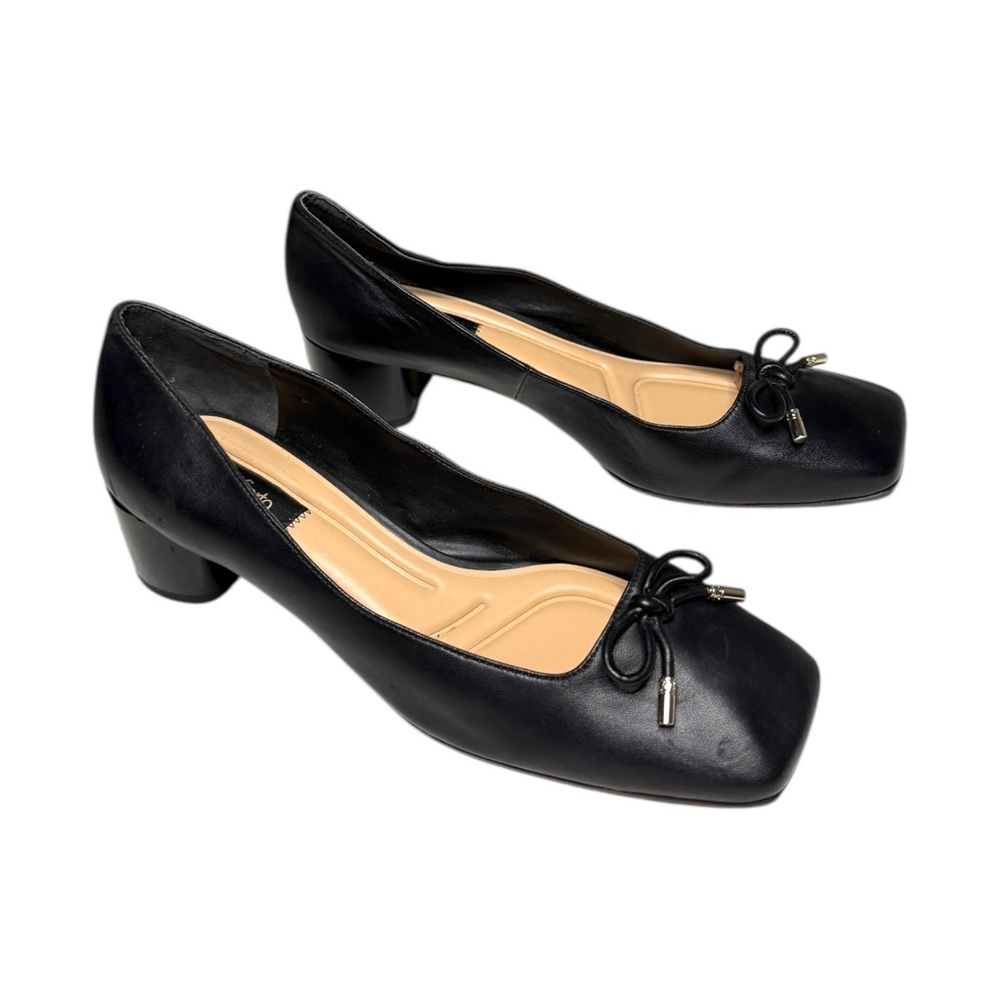 Franco Sarto Womens Natalia Leather Square Toe Heel Size 11 - Picture 5 of 6